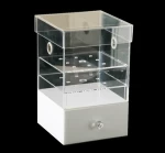 Wholesale Acrylic 25 flower packaging box clear rose flower box for gift