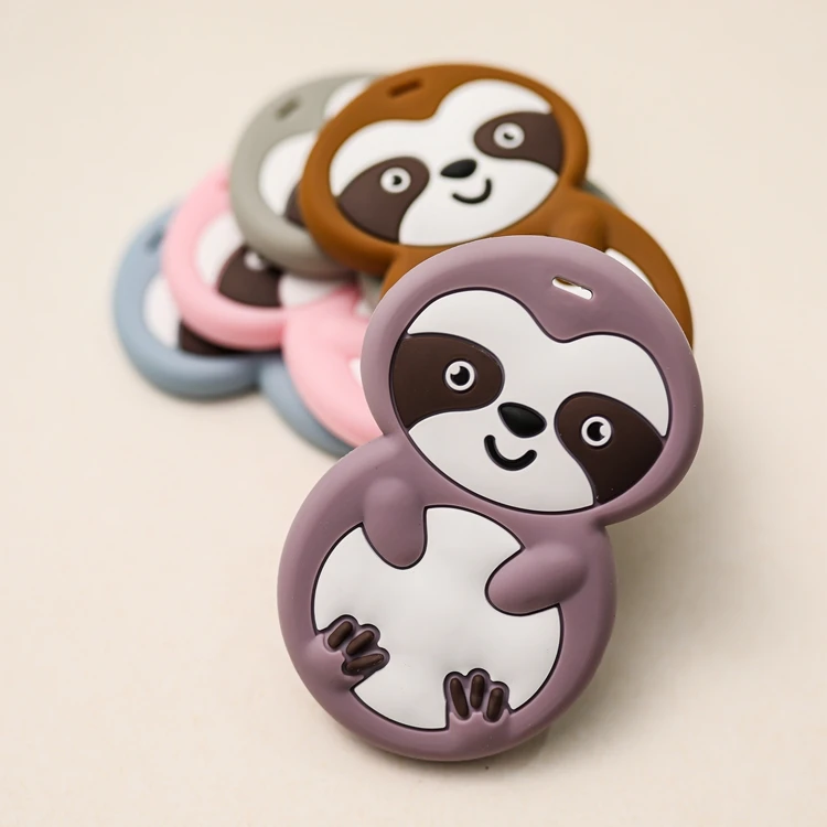 Wholesale Bpa Sensory Baby Sloth Teether Customized Silicone Molar Baby Teether Toy