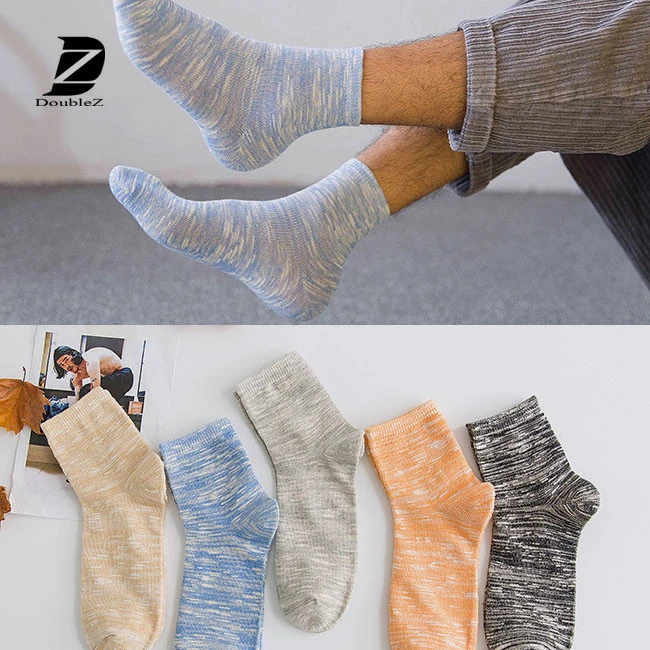 Wholesale breathable bamboo melange cotton sport socks for men