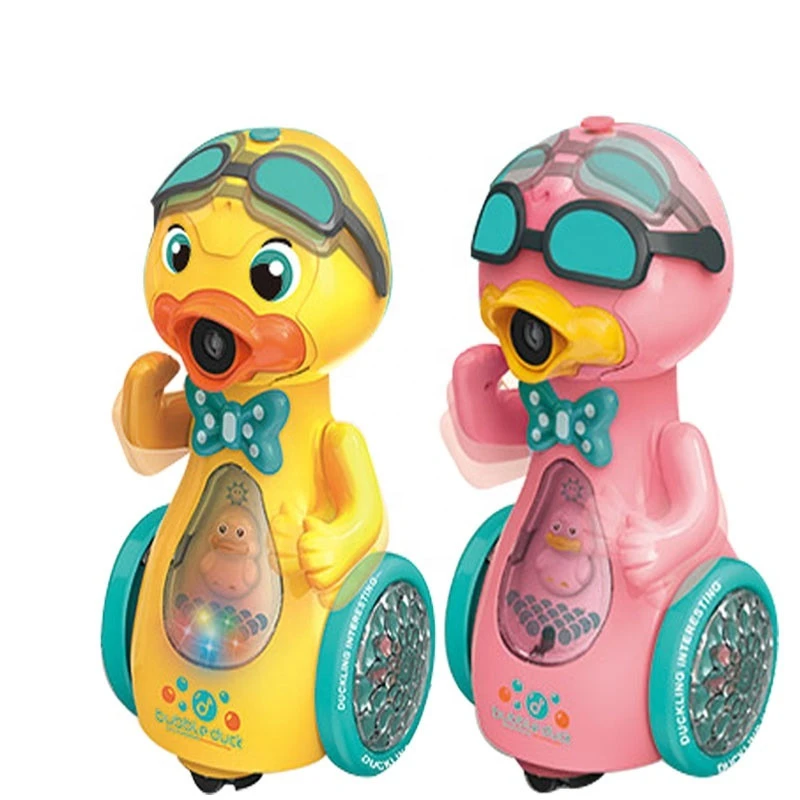 Wholesale Bubble gun Children Electric Automatic Duck Bubble Machine Toys With Sound And Light