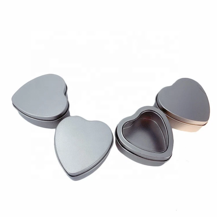 Wholesale Candle Tin Box Wedding Love Candy Heart Shaped Tinplate Cans