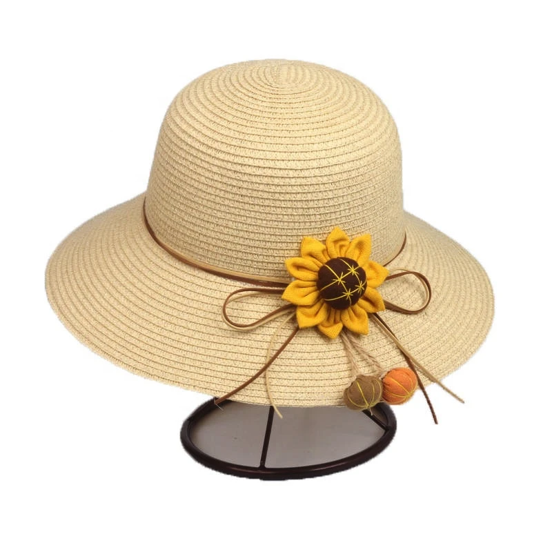 Wholesale cheap paper mini straw hats to decorate child  beach  straw hat sunshdae straw cap and bag