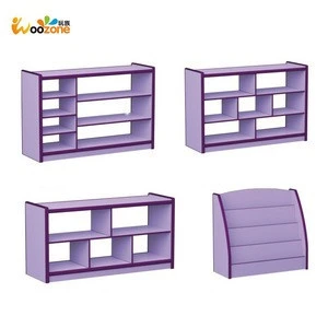 wholesale cheap used kindergarten furniture kids wooden toy rack