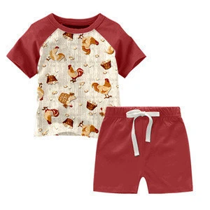 Wholesale Children&#039;s Boutique Clothing 2pcs kid set clothing T-shirt Sets For Boys