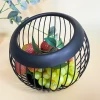 Wholesale custom high quality kitchen living room home modern metal iron wire fruit bowl basket