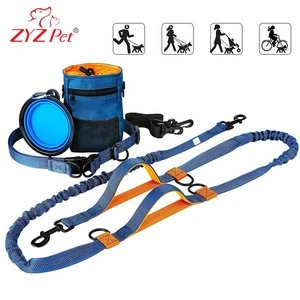Wholesale Custom Nylon Pet Dog Treat Training Pouch Bag With Collapsible Bowl