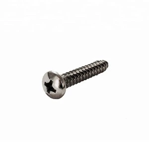 wholesale customized 304 stainless steel round head self tapping screws