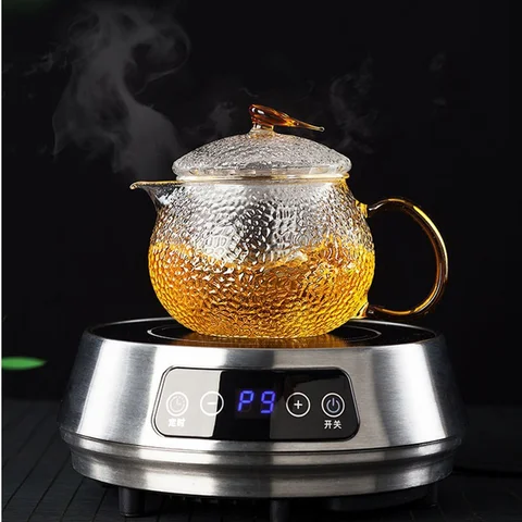 Wholesale Exquisite Style 550ml Flowers Tea Teapot With Infuser Small Glass Teapot With Cup Drinking Set