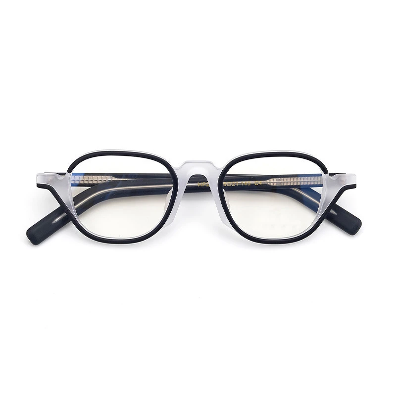 Wholesale Fashion Black And White Acetate Eyeglasses Modern Optical Frames Eyewear River