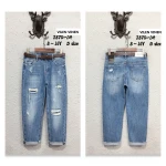 Wholesale Fashion Children Cheap Cotton Soft Elastic Jean Trousers Denim Pants