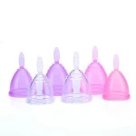 Wholesale free samples anytime foldable best reusable FDA medical grade organic collapsible silicone menstrual cup for lady