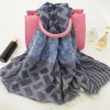 Wholesale high quality 140*140 large square shawl 100% polyester scarf