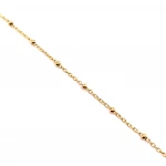 Wholesale High Quality Sterling Silver 925 Cable Chain With Bead Gold Plated
