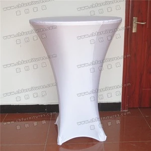 Wholesale outdoor plastic folding round bar table and lycra spandex cover YC-T112