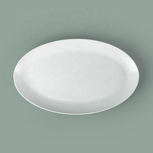 Wholesale porcelain tableware supplier high quality best price new series dishwasher safe hotel white bone China dinnerware