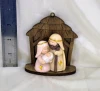 Wholesale Religious Gift Carve Wooden Resin Jesus Baby Figurine Craft