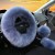 Import Wholesale skid resistance long wool furry car steering wheel cover from China
