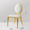 Wholesale Wedding Banquet Stainless Steel Legs Event Golden Hotel Dining Chair