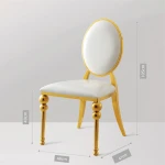 Wholesale Wedding Banquet Stainless Steel Legs Event Golden Hotel Dining Chair