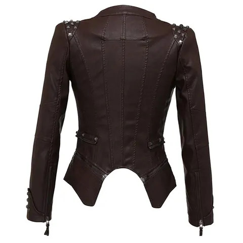 Winter Wear Latest Design Best Supplier Leather Jackets OEM ODM Services Stand Collar Zipper Women Leather Jackets