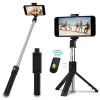 Wireless Bluetooth Remote Extendable Selfie Stick Monopod phone stand holder 3 in 1 Camera Tripod for smartphone