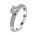 Import Women Luxurious 18K White Gold Plated Cubic Zirconia Infinity Love Solitaire Eternity Ring Engagement Wedding Ring from China