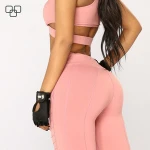 Women Slimming Body Shaper Crossfit yoga Leggings and sports bra Recycled Polyester Spandex Sportswear