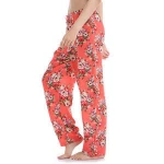 Womens Casual Pajama Pants Floral Print Lounge Pants Wide Leg