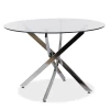 wood and glass dining table dining round dinning table set glass modern
