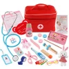 Wooden educational doctor set toys pretend play toys