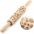Import wooden Engraved Embossing Rolling Pins Christmas Wooden Carved flowers Rolling Pin Kitchen Tools to Make Cookie Dough from China