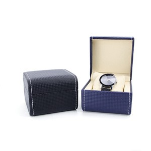 Woven Pu packaging case leather display box Watch storage box