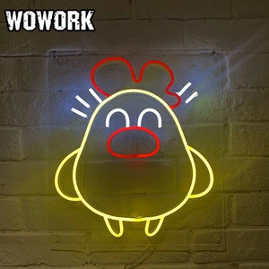 WOWORK hot selling crafts cheap 5v usb led rgbw mini flex neon alphabets for office home decoration