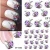Import XF1001-1250 custom wholesale full cover french manicure Lace flower water transfer nail art sticker tips 2d watermark guide wrap from China