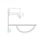 Xfdz Bathroom Chrome Faucet Wall Mount Sensor Faucet Automatic Hands Free Touch Sensor Tap Hot & Cold Mixer Basin Faucets