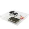 XTT 129516 Hot Sale Minimalist PET Multifunction Stationery Cable Holder Clear Desk Organizer Storage Box