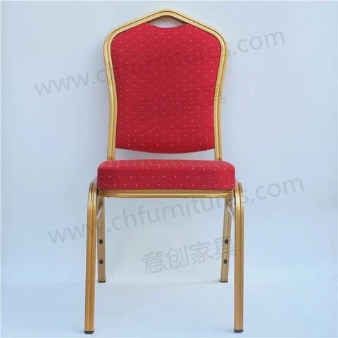 YC-ZL22-03 Cheap Wholesale Dubai Used Stackable Gold Metal Hotel Banquet Chair