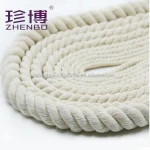 Zhenbo 4-20mm 100% cotton cord Recycled Material Twist Cotton Rope For Sale