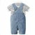 Import ZHG131  Newborn baby clothes cotton  t-shirt with demin overalls baby boys clothes summer children clothing from China