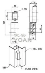 Zinc alloy 360 degree heavy duty detachable cabinet door Hinge