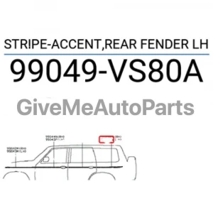 99049-VS80A Nissan Stripe-accent 99049VS80A, New Genuine Part