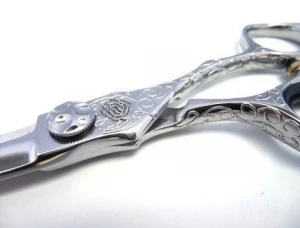 [ROSE series / 6.5 Inch(Finest product)] Japanese-Handmade Hair Scissors (Your Name by Silk printing, FREE of charge)