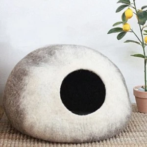 Organic Wool Cat Snuggle Cave