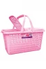 Large Plastic Shopping Basket  Picnic basket  With Handle And Cap