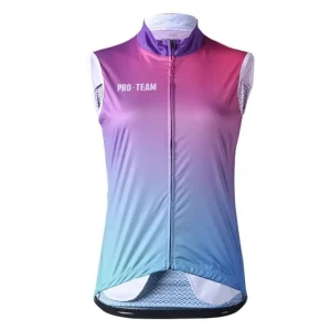 Custom Women's Lightweight Cycling Soft Shell Windproof Vests Bike Windbreaker Vest