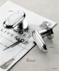 7060 Zinc Alloy Oval Fluted Cabinet Knob Chrome Single Hole Drawer Knob