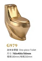 Golden bathroom toilet3