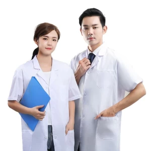 Factory wholesale white gown doctors working clothes long sleeve white lab coat food doctor nurse uniform
