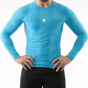 AB Men Full Sleeve Sublimation Running Gym Workout Compression Shirt STY # 05