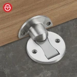 Durable Stainless Steel Magnetic Door Stopper Self-Locking Feature Invisible Floor Support Windproof Modern Mechanic Ba